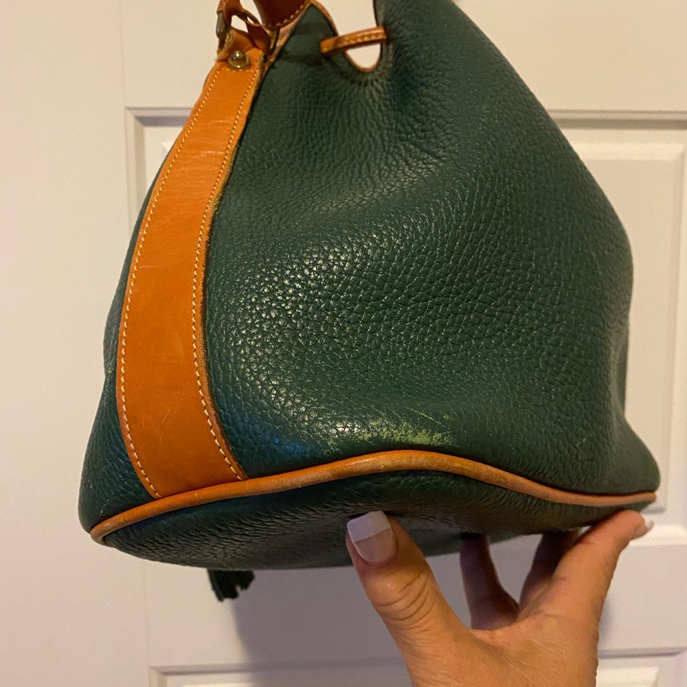 Dooney & Bourke Green and Tan Shoulder Bag - Picture 3 of 7